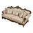 Formal Traditional Luxury Sofa Cherry Finish With Gold Tipping Solid Wood Living Room Furniture 1Pc