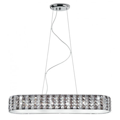 Thaddeus 6 - Light Chrome Crystal Pendant