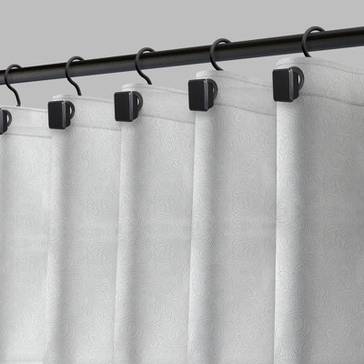 Moorefield Flowers PEVA Shower Liner with Black Grommets, Soft-Touch, 72" x 72", Clear 