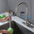 Touch Enabled Kitchen Faucet With Pull Down - 360-Degree Rotating, Adjustable Flow Rate Brushed Nickel, Stainless Steel Rust, Rotation,-1618036437