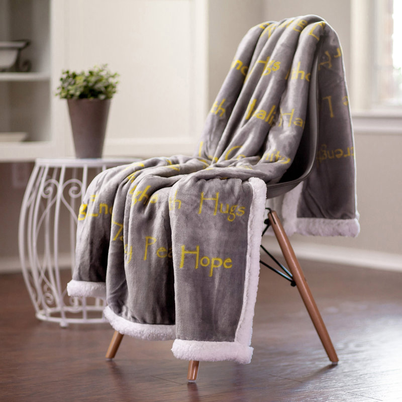 Maroon Reversible Faux Fur and Sherpa Throw Blanket