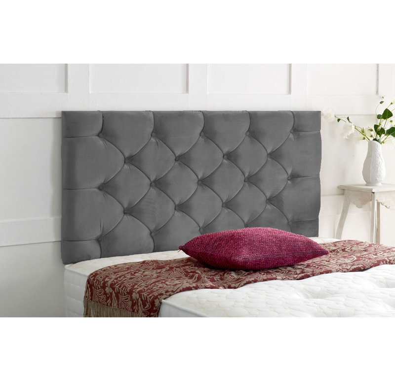 Upholstered Headboard, Single (3'), Grey