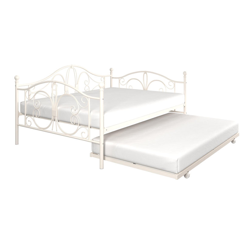 Lit de jour avec couchette Pattonsburg, Double, Blanc