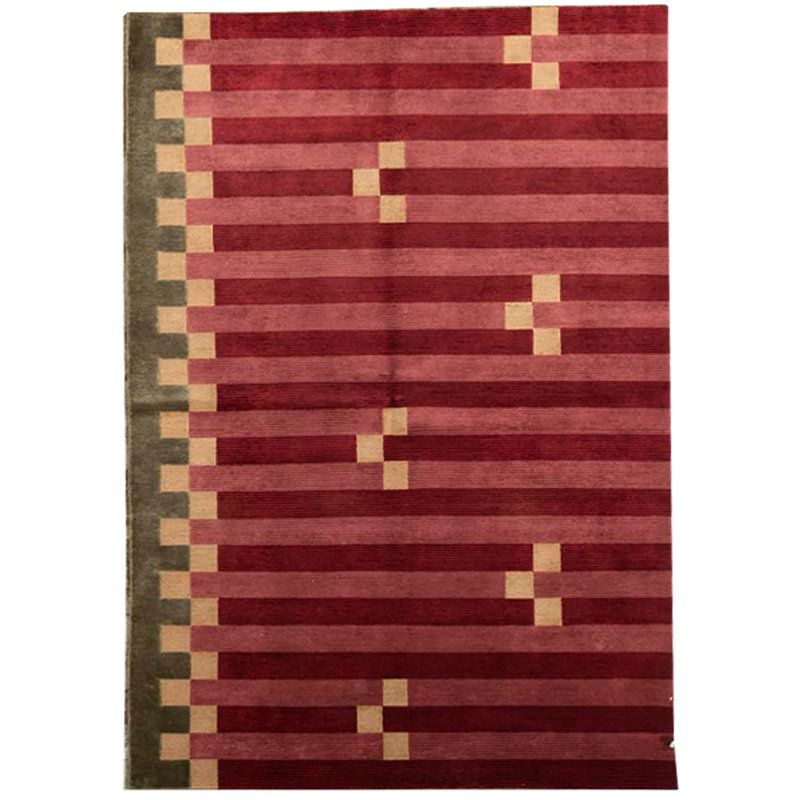 Hand-Knotted High-Quality Black Area Rug