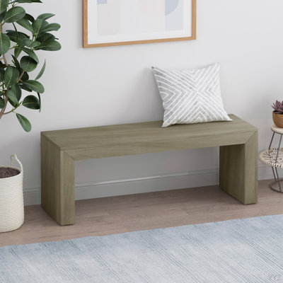 Banc de salle à manger en bois d'acacia, chêne gris clair