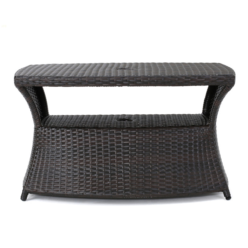 BERKELEY CHAISE LOUNGE SIDE TABLE, Brown