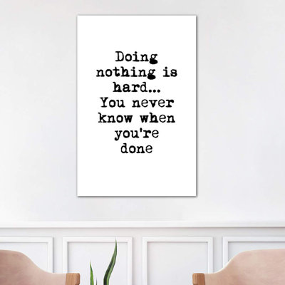 Doing Nothing by Design Fabrikken - Wrapped Canvas Print