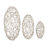 CosmoLiving by Cosmopolitan Gold Metal Geometric Wire Orb Decorative Sculpture, Set of 3 8", 6", 4"D-19708005