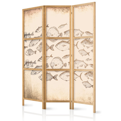 171cm H Solid Wood Folding Room Divider