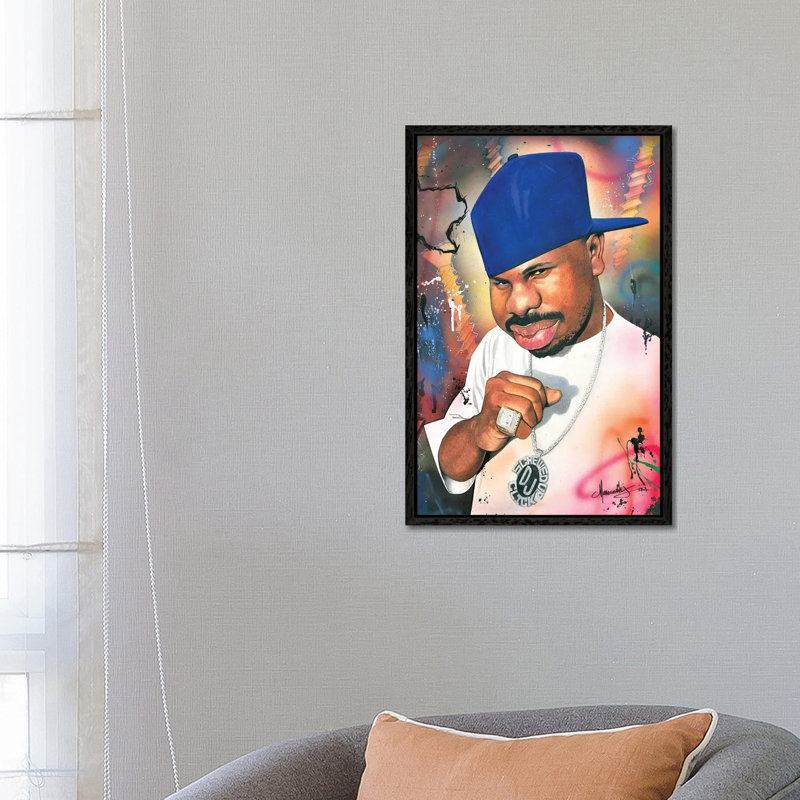 DJ Screw by Manasseh Johnson - Painting on Canvas, Black Framed, 66.04 cm H x 45.72 cm W