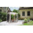 Pavillon de jardin permanent en métal L 6 pi. D Auvent escamotable portatif-100737121