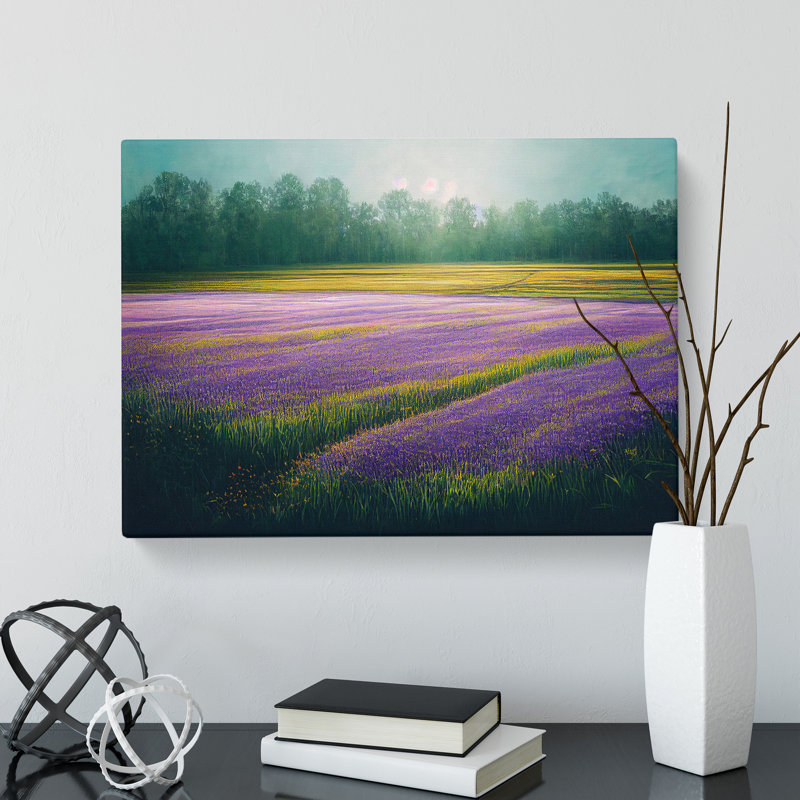 Effervescent Bluebell Field - Wrapped Canvas, 40cm H x 60cm W x 3cm D
