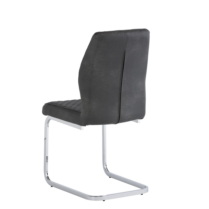 Kerry 45cm H Upholstered Metal Side Chair, Grey