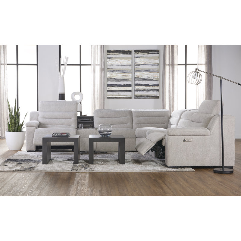 Canapé modulaire inclinable 53016, Solace platine