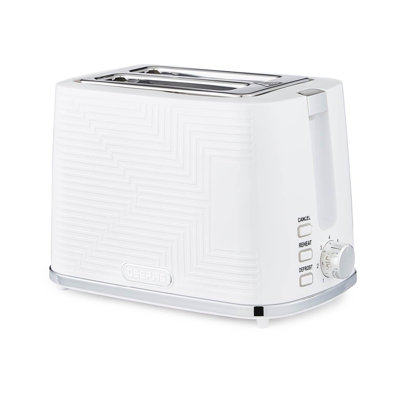 GEEPAS 2 Slice Toaster | 7 Browning Levels Cancel Defrost Reheat | For Thin Small Bread Slice, Removable Crumb Tray Cool Touch Housing High Lift | Space-Saving Design | 2 Yr Warranty 900W Opus