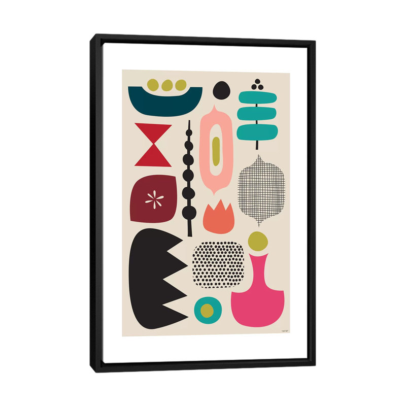 « modern abstract iv », impression sur toile, H 26 po x l 18 po x P 1,5 po, Toile avec cadre noir, Pas de tapis