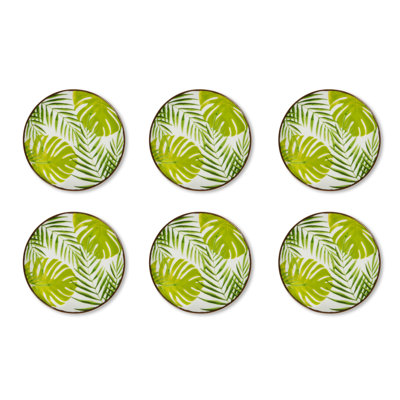 Foliage Round 6 Piece Coaster Set