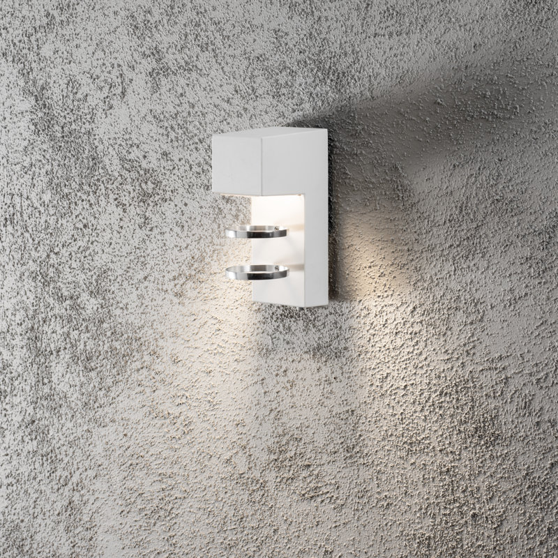Integrated LED Outdoor Sconce, White