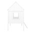 Lit en bois blanc pour lit simple - deux fenêtres latérales pour une chambre à coucher Breezy avec créativité et jeu (blanc