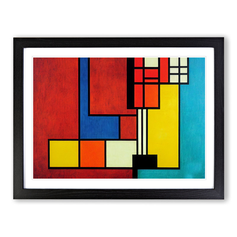 Cubism Abstract Vol.3 - Framed Print, Black, 46cm H x 64cm W x 2cm D