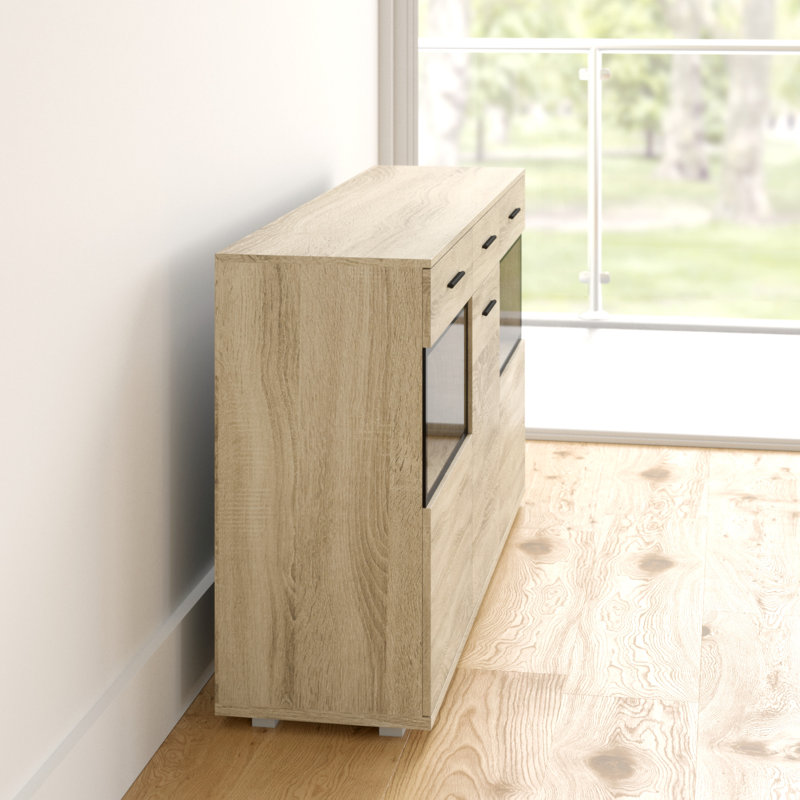 Renee 154 Cm Wide One Drawer Sideboard, Light brown