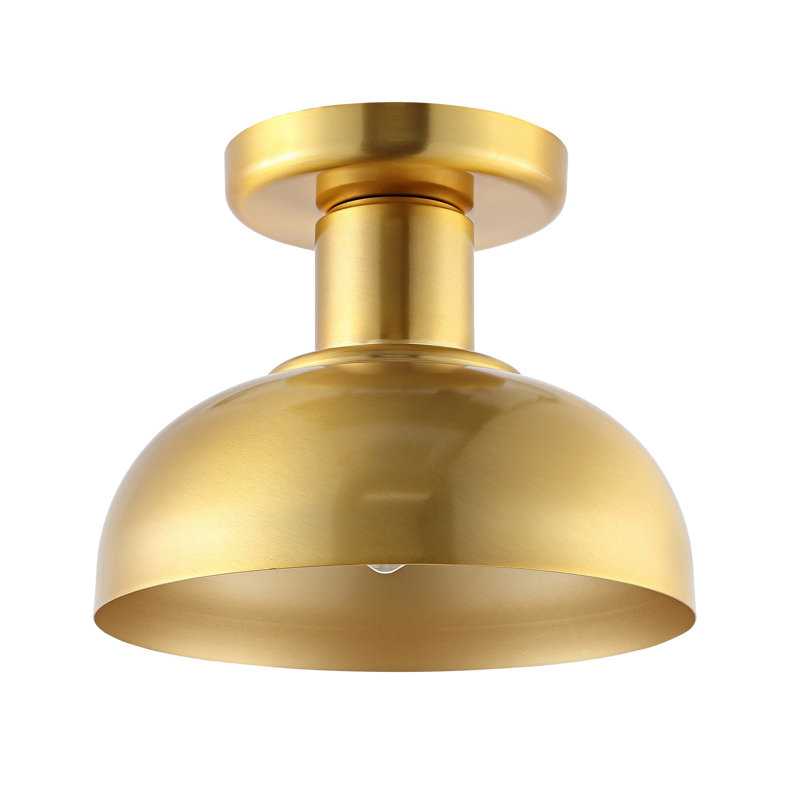 Plafonnier semi-encastré 1 lumière 13 po, Or