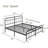 Mariah Queen Size Metal Bed Frame, 40" Tall Headboard & 14" Platform Height, Heavy-Duty Steel, Industrial Style, Squeak-Free, Under Bed Storage, No Box Spring Required-1100151028