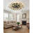 Modern LED Ceiling Light with Decorative Swirl Design, Energy-Efficient Ceiling Fan Lamp, Stylish Black and White Ceiling Light Fixture for Living Room, Bedroom, or Office-1252276237-1246728874