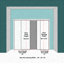 Porte coulissante - Porte de placard coulissante en aluminium moderne avec poignée de miroir pleine longueur et trousse de quincaillerie-115640009-115692177
