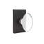 Privacy Hampton Knob with Modern Rectangular Rose-1060095608