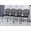 Ensemble de 4 chaises d'appoint de salle à manger Sennit tissées noires-76108717-76108716