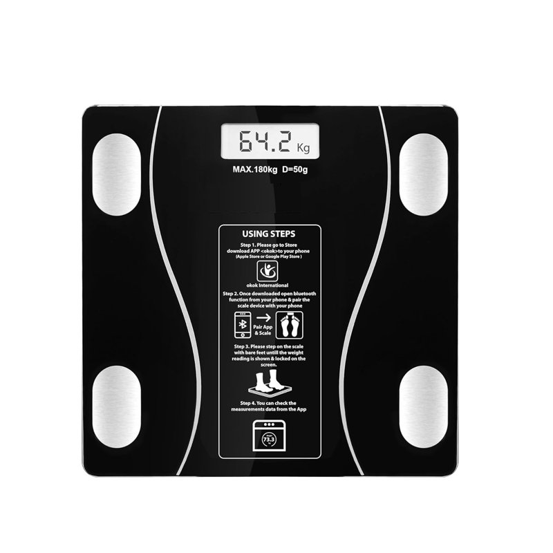 MantraRaj Digital Body Fat Scale Smart App Controlled With 13 Key Body Compositions Measurement