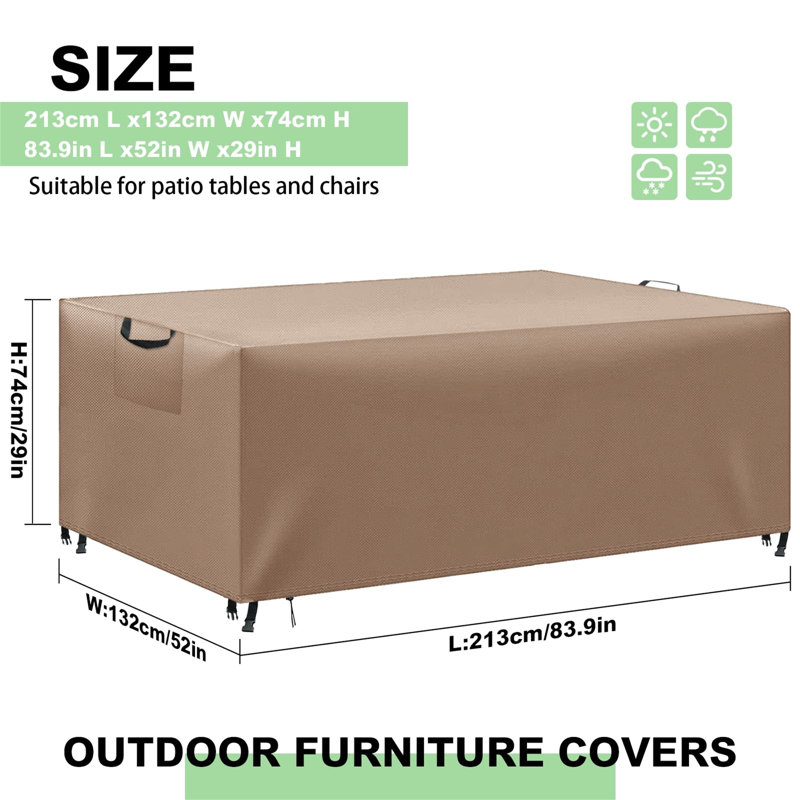 Outdoor Patio Dining Set Cover