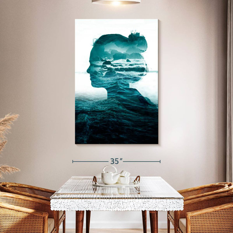 Leisha, la mer à l'intérieur, H 51 po x l 34 po