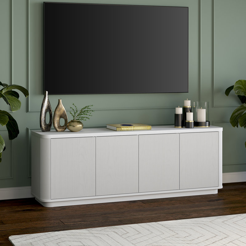Weybossett Rectangular TV Stand, White
