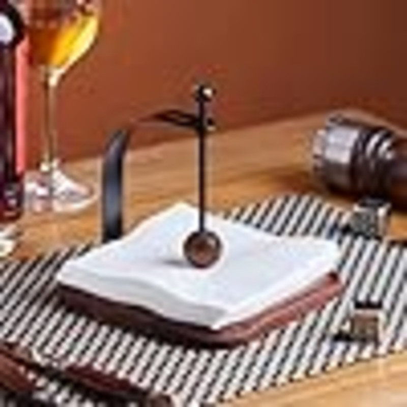 Porte-serviettes de table, élégant carré en bois pour distributeur de table avec accoudoirs lestés, parfait pour la cuisine, le bureau, le restaurant, la décoration intérieure, le café et l'extérieur, cadeau de réchauffement.