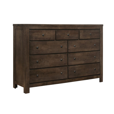 Commode brune à 9 tiroirs