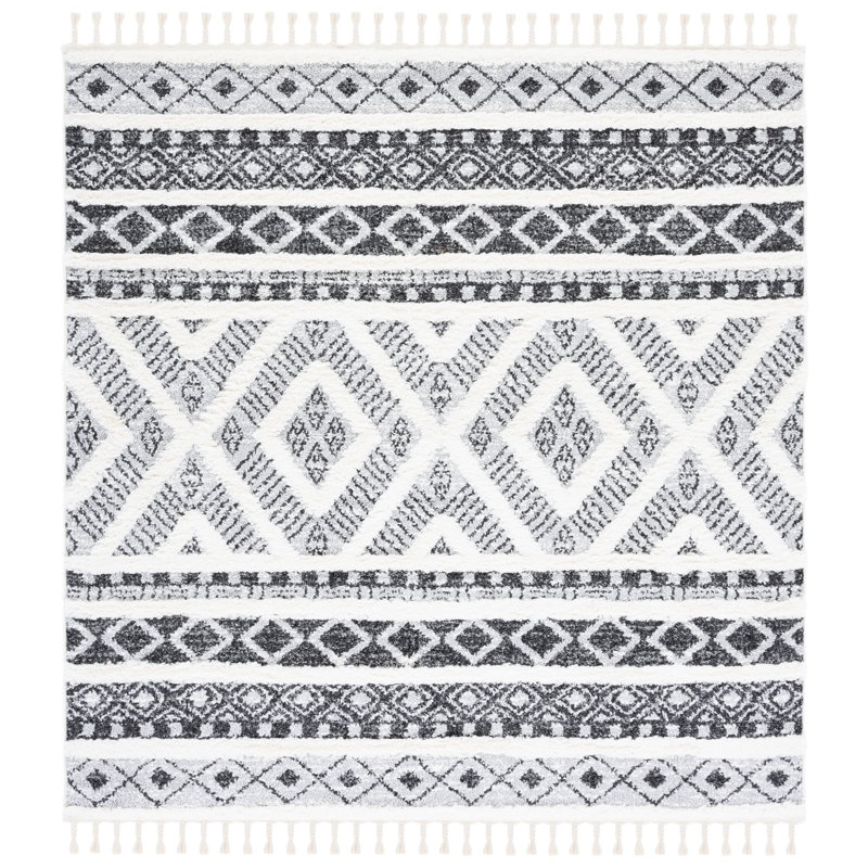 Tapis à poils longs Tyner, Carré 6 pi 7 po