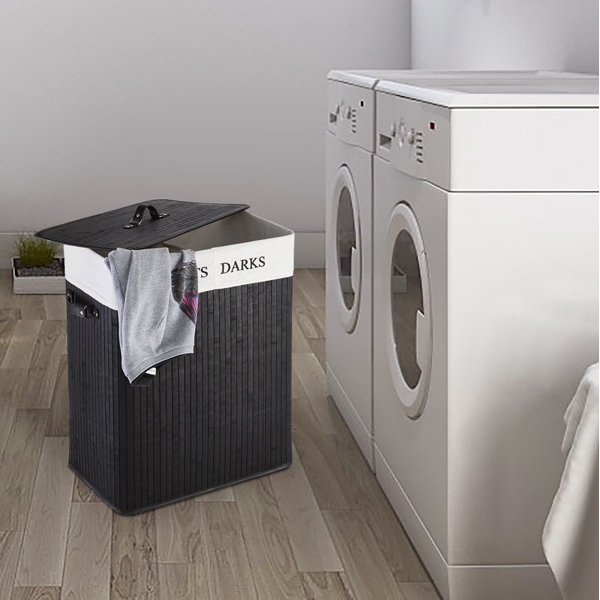 Kik Fix Laundry Basketbamboo Laundry Hamper With Lid - Giant