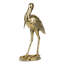 Figurine grue en or 15,9 po, statue d'oiseau debout élégante avec base texturée, sculpture décorative pour le salon, la chambre à coucher et le vestibule