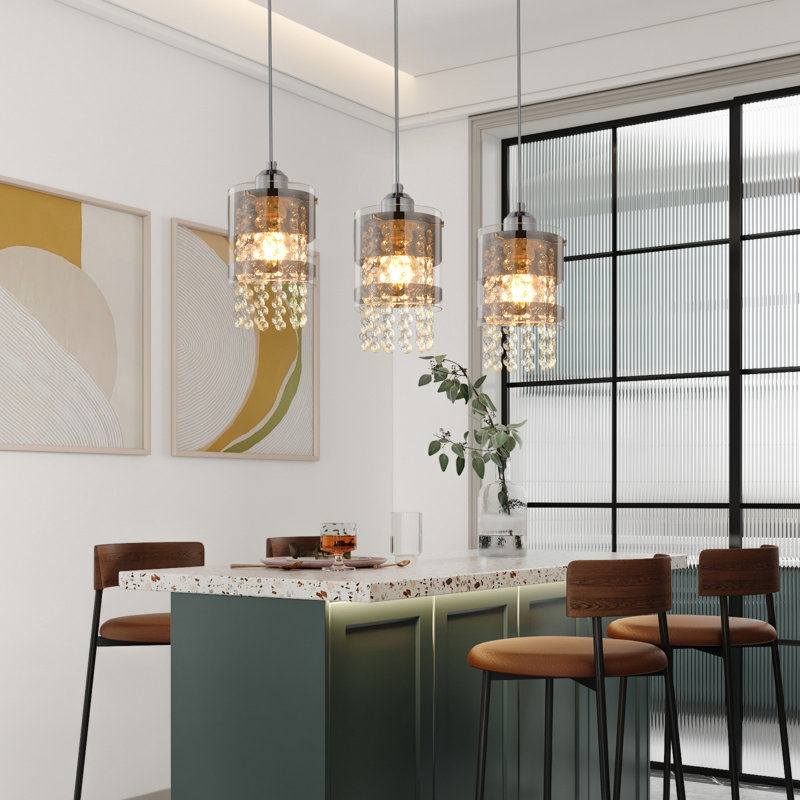 Rosdorf Park 1-Light Crystal Drum Pendant