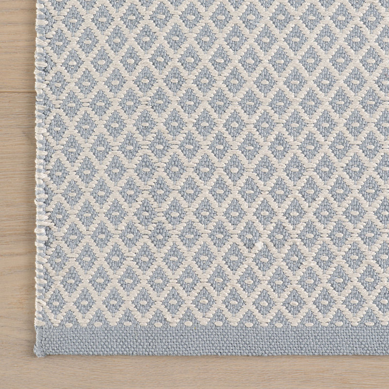 Riviera Swedish Blue Handwoven Indoor/Outdoor Rug, Rectangle 2' x 3'