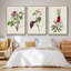 Jolies roses botaniques, ensemble de 3 pièces encadrées sur toile V-97706210-97706211