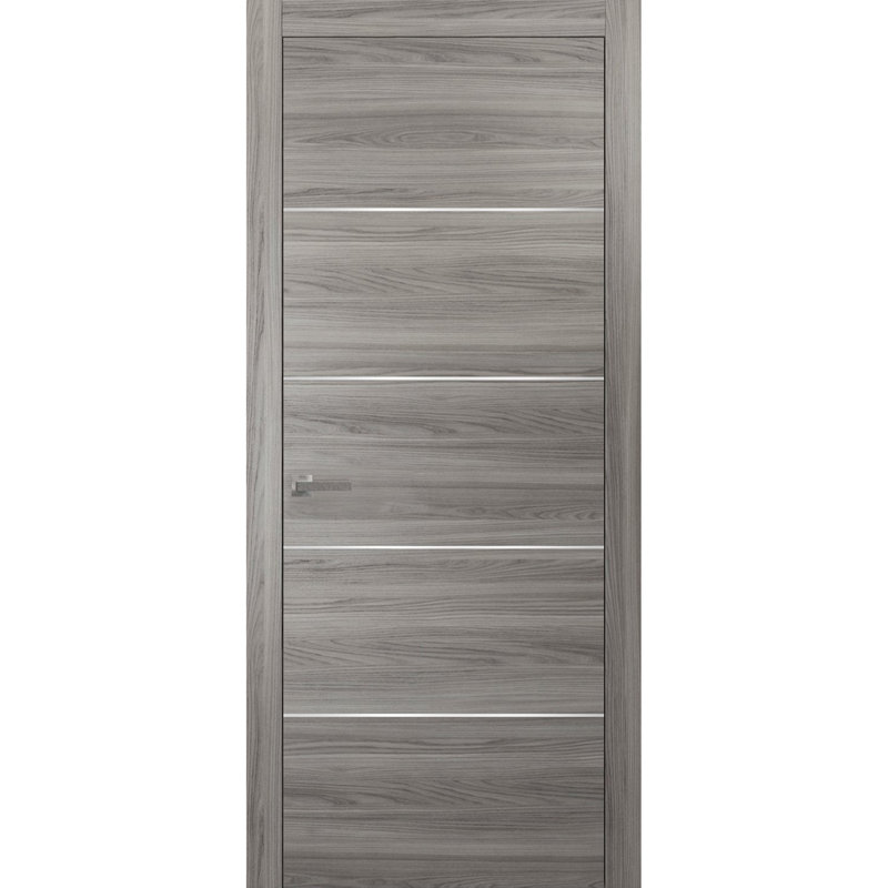 Porte standard en bois massif Planum, 36 po x 84 po, Cendre Ginder