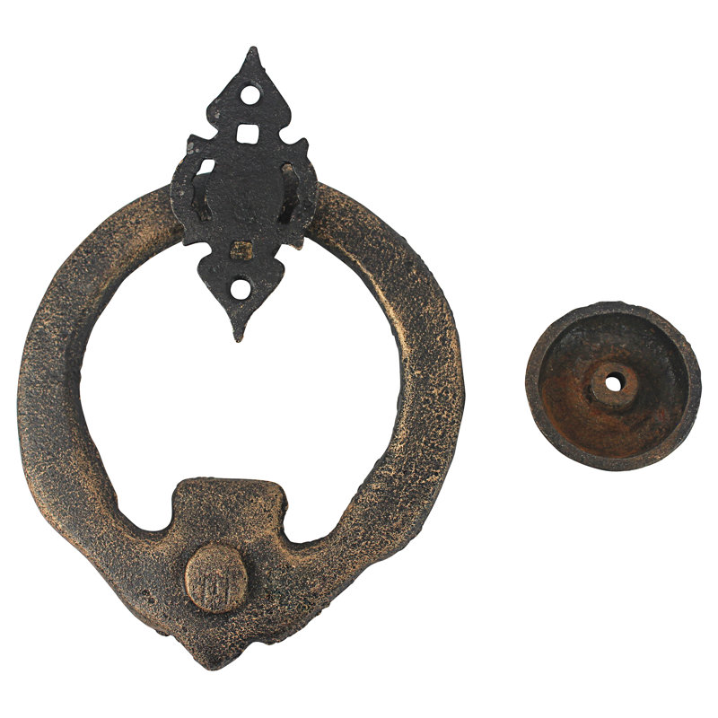 Aged Iron and Gold Claddagh Foundry Door Knocker