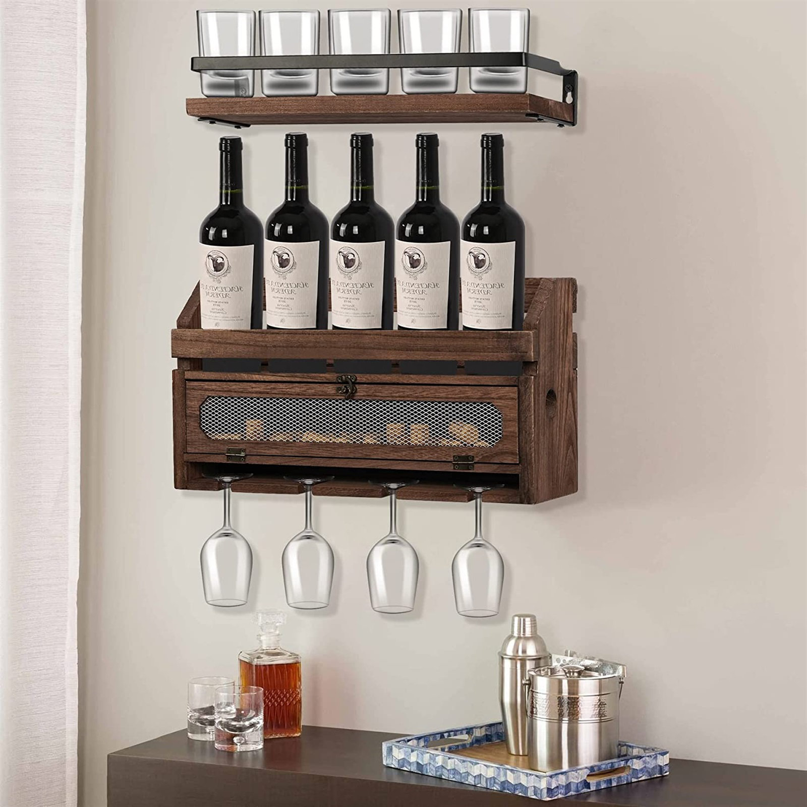 10cm wide best sale wine rack