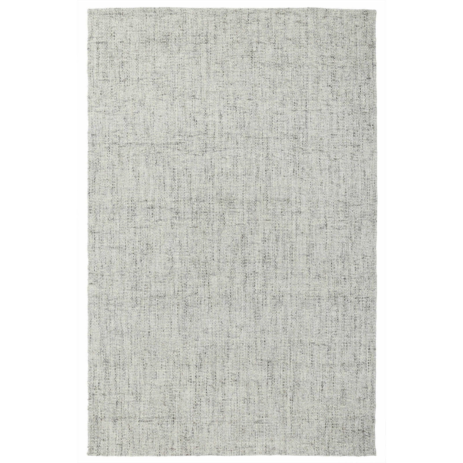 Flatweave Abstract Wool Rug, Rectangle 8'9" x 11'9", Gray
