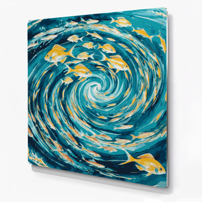 «Hawaiian Tropical Fish», art mural en métal vert
