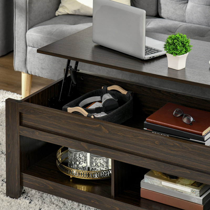 Table basse Clint, Brun foncé