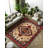 Strawbridge Burgundy Beige Moroccan Machine Printed Cotton Polyester Area Rug-1020548760